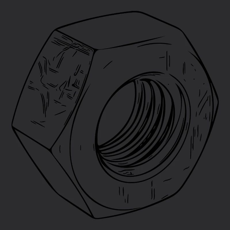 Écrou à vis avec surface rayée