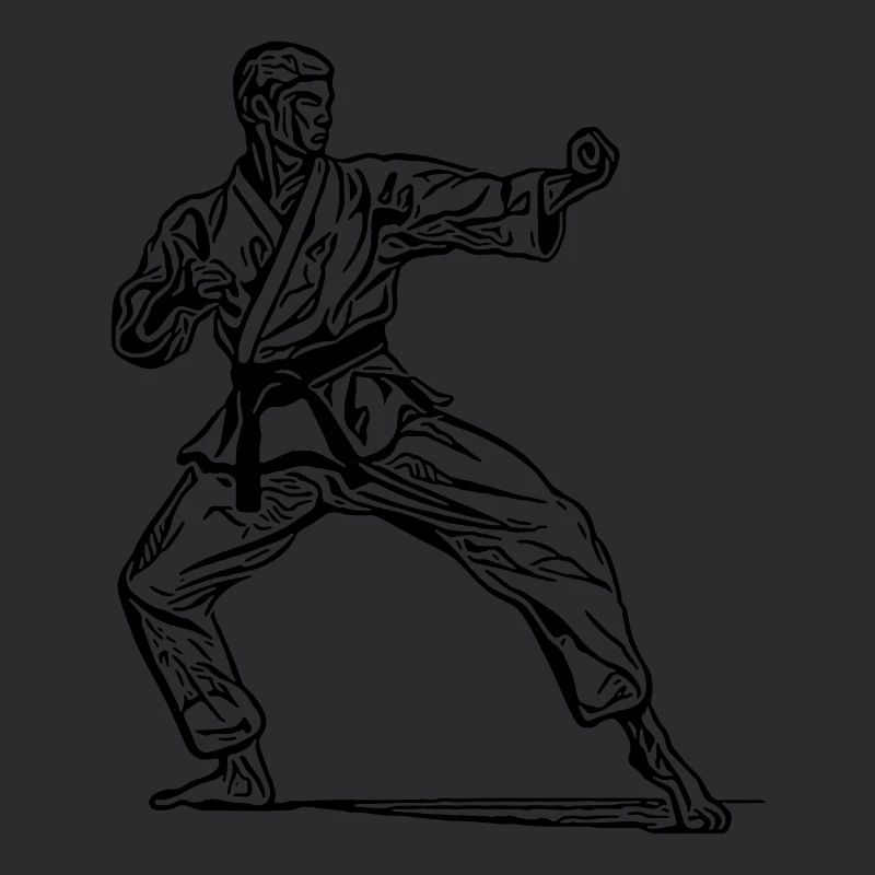 Combattant de karaté en pose de combat