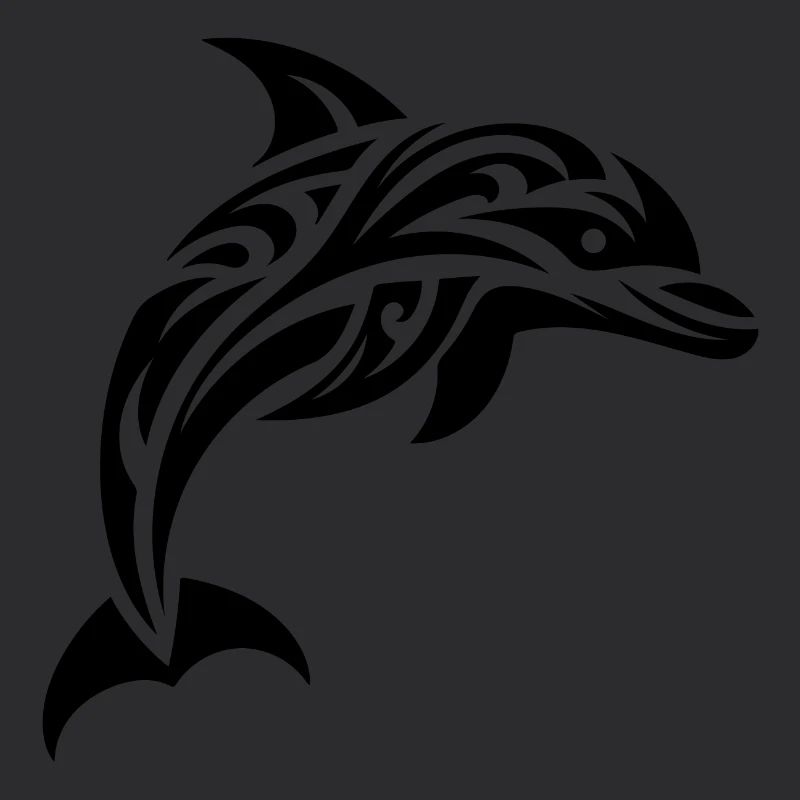 Springender süßer Tattoo Delfin