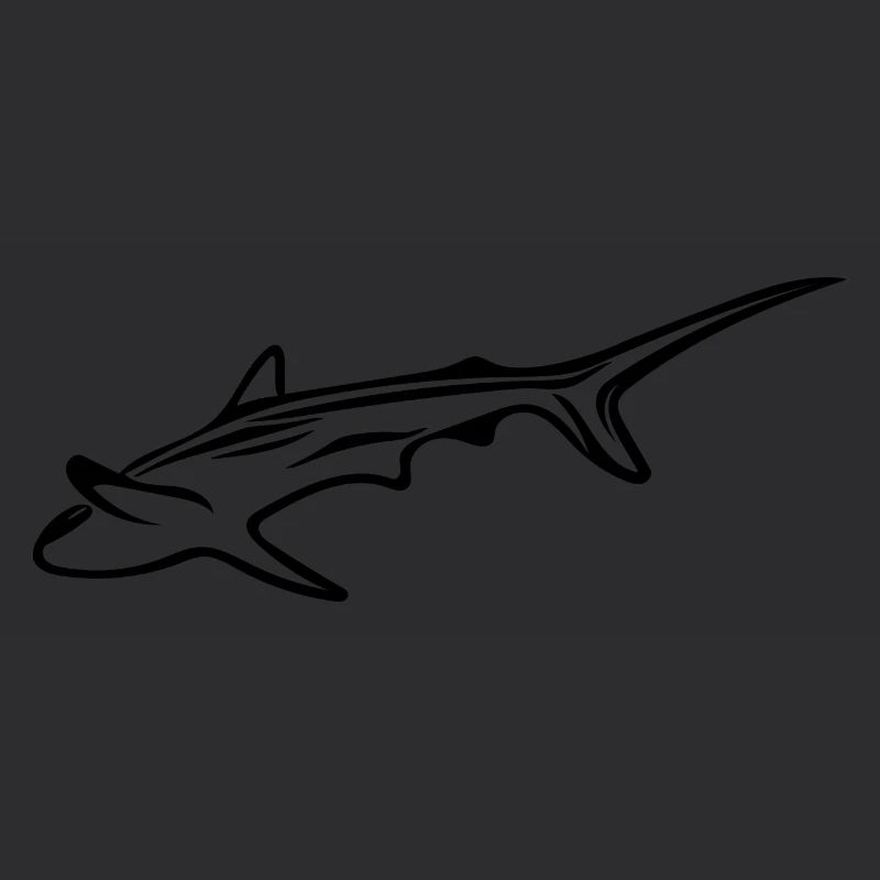 Elegant shark in drift current