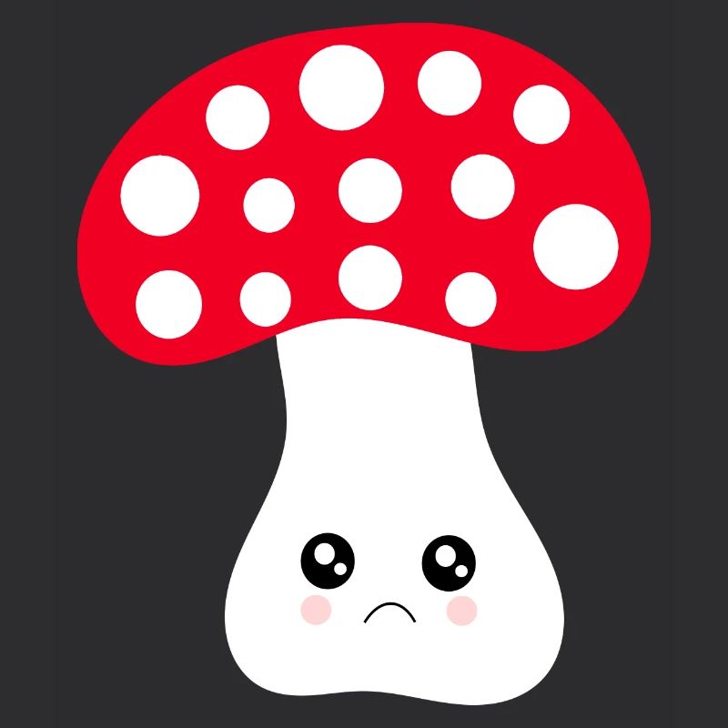 Kawaii champignon Toadstool mignon rouge avec visage