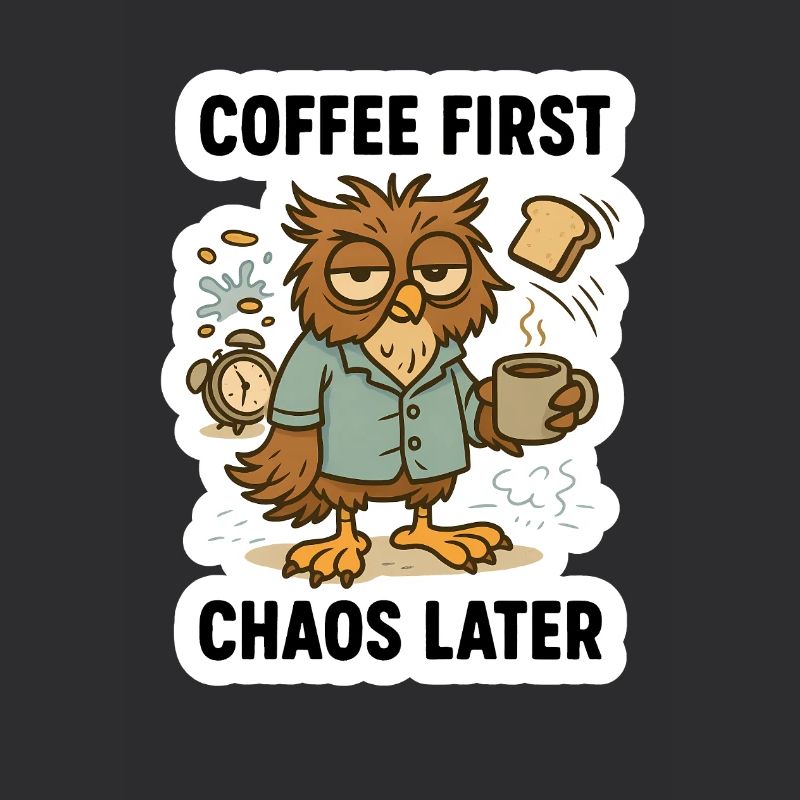 Kaffee zuerst Eule