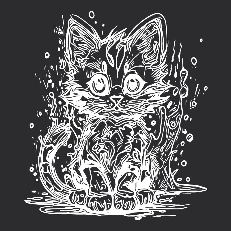 Mignon petit chat du chat poté dans le style graffiti