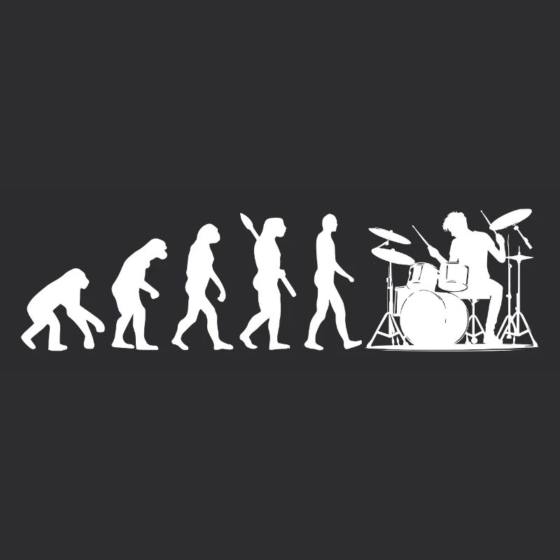 Motif de silhouette de batteur Evolution