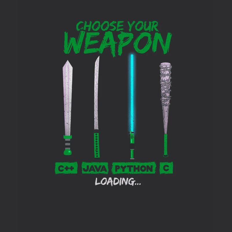 Cool Programmer Shirt Choisissez votre arme C ++ Java