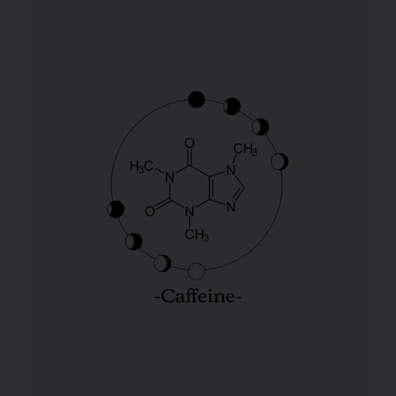 Koffein Molekül mit Umrandung
