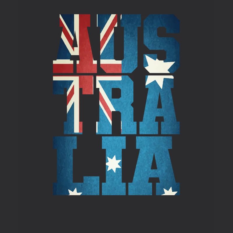 Australie avec drapeau