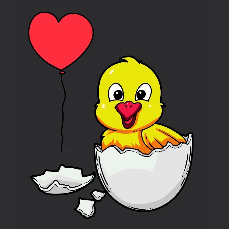 Eggshell Chick Easter Birth Baby Children Egg
