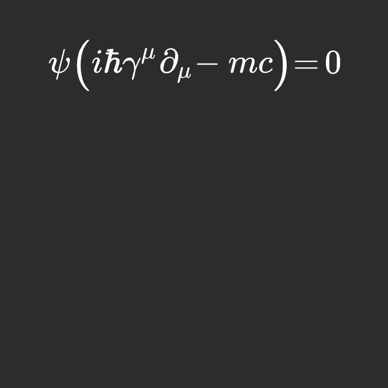 Dirac Equation Mathematical Relativistic Quantum