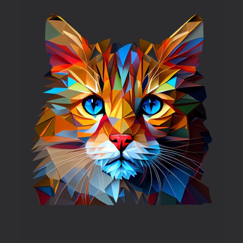 Chaton Chaton Chat Polygone Chat