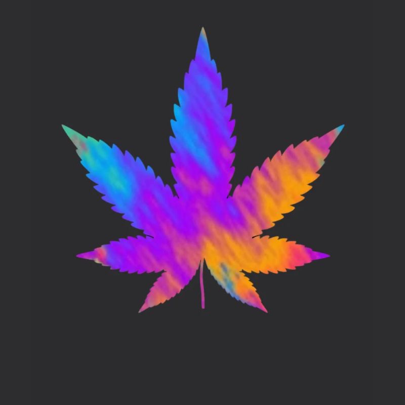 Feuille de cannabis | Feuille de chanvre colorée