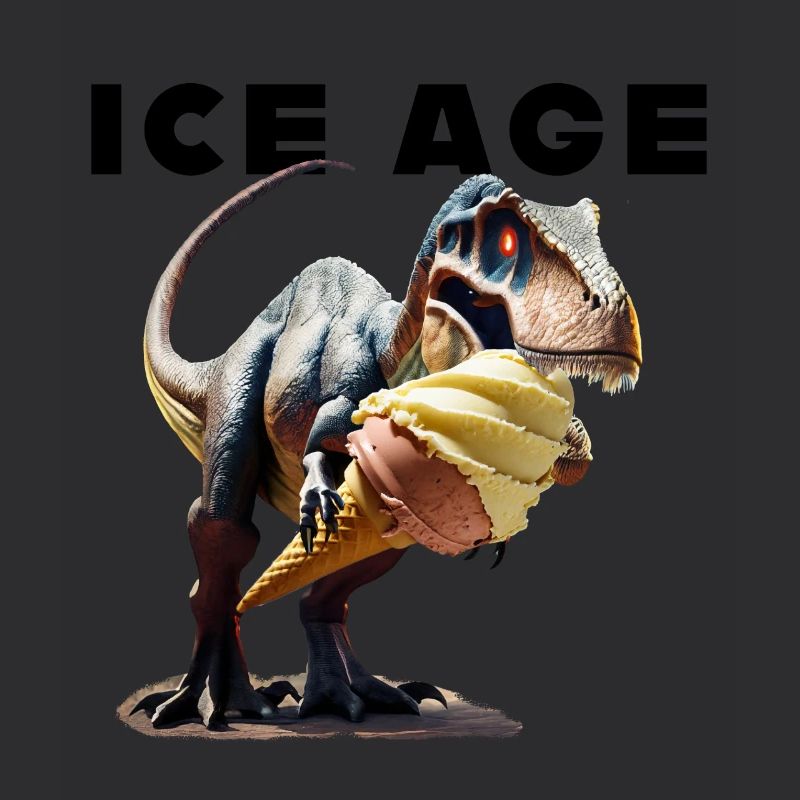 Eiszeit mit Dinosaurier
