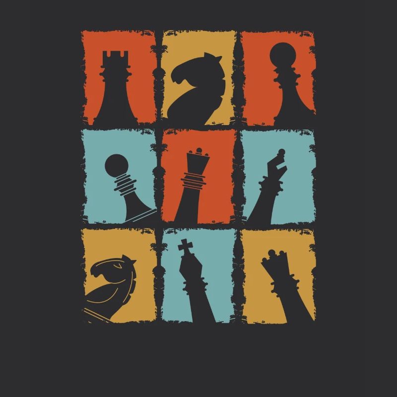 Chess Pieces Retro