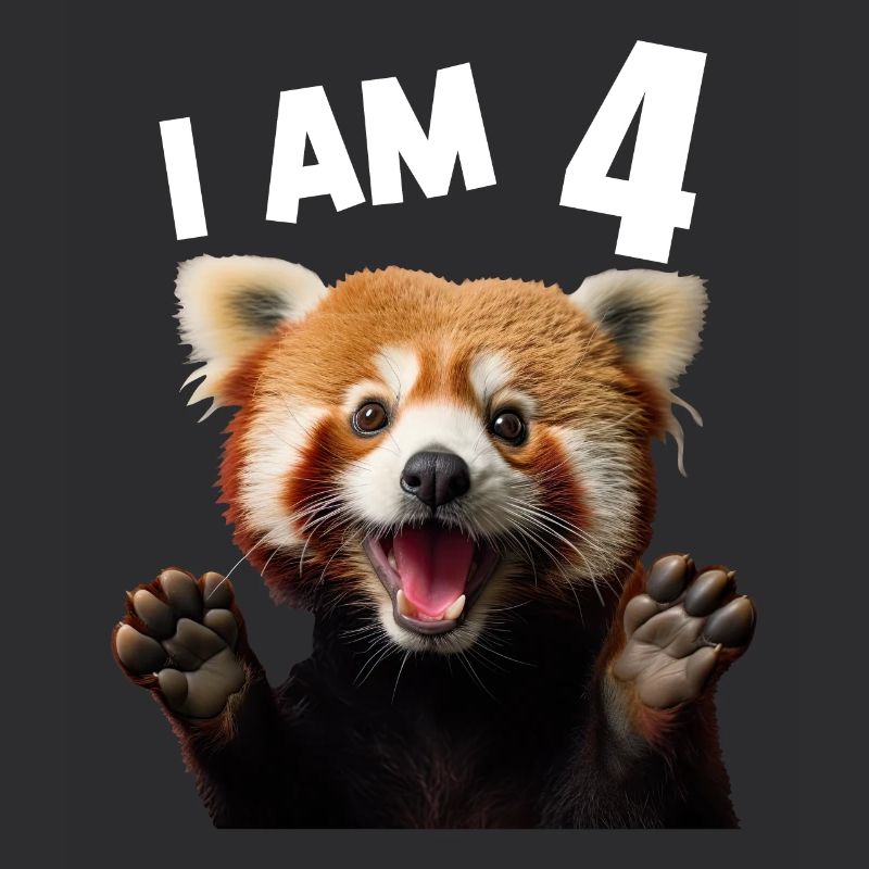 4 ans 4 ans de 4e anniversaire du petit panda panda roux