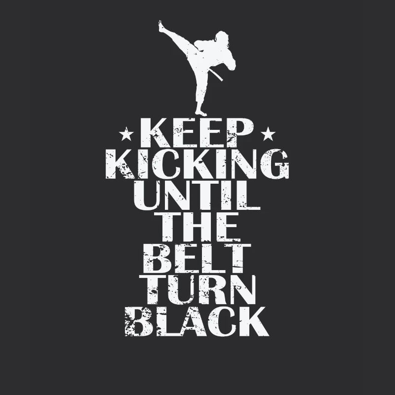 Continuez à donner des coups de pied jusqu’à ce que la ceinture devienne noire Taekwondo