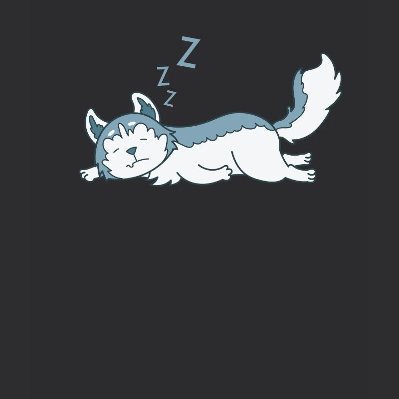 Husky's lazy sled dog