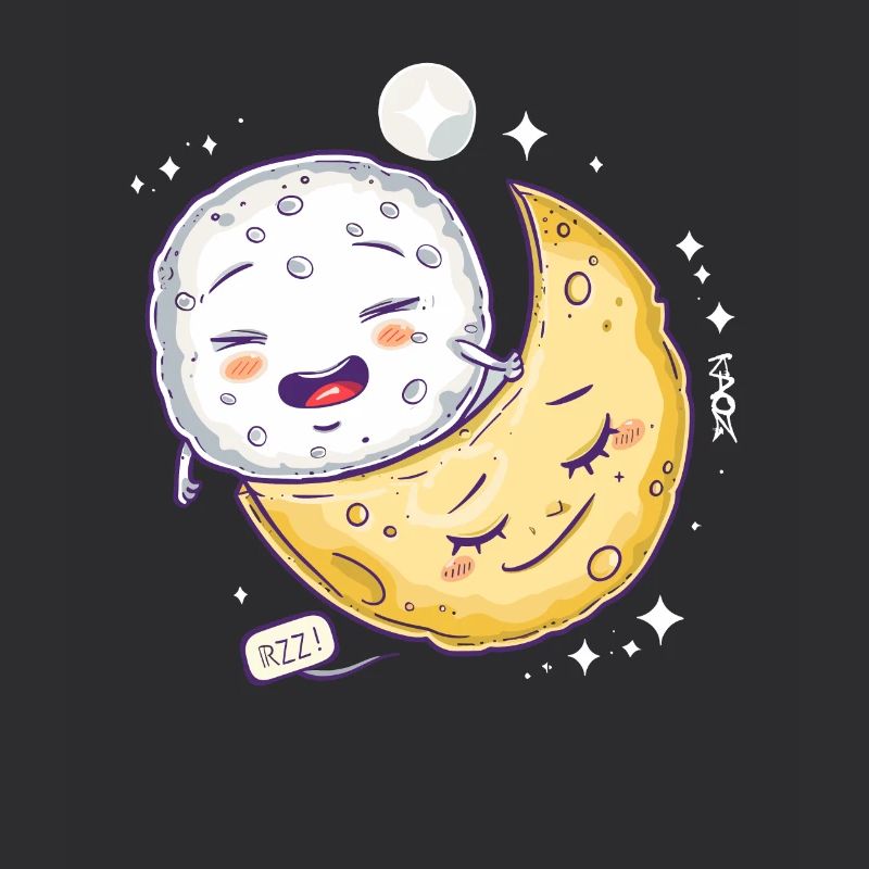 Fromage mozzarella endormi sur une lune de fromage
