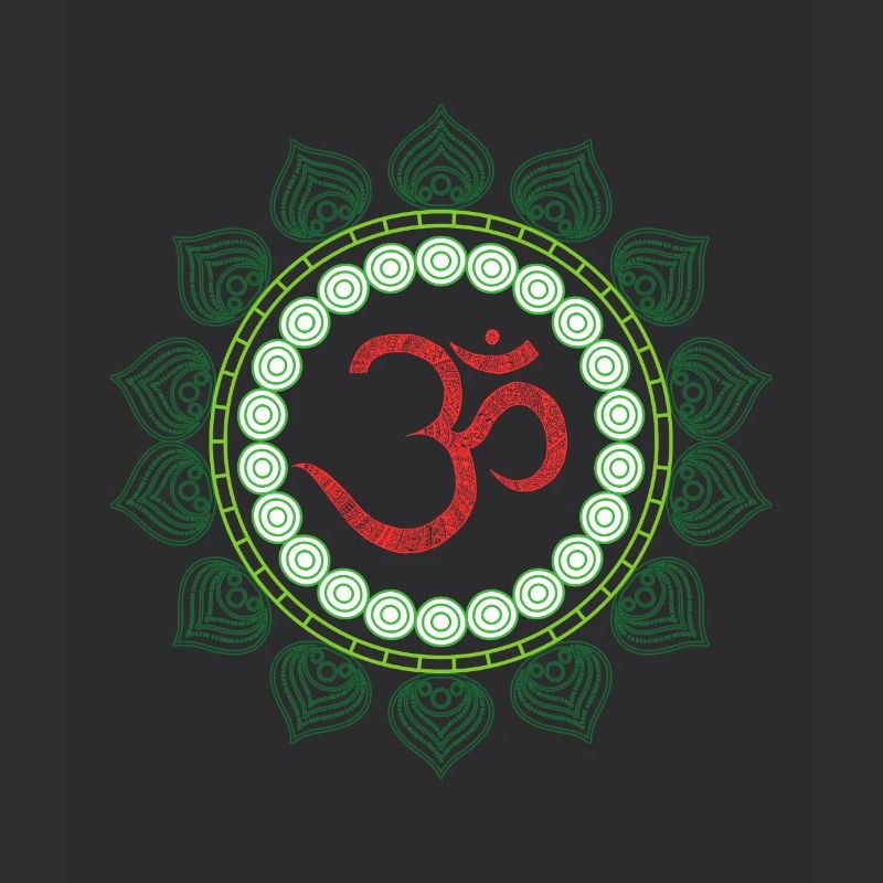 Psychedelic Goamit Om Motiv