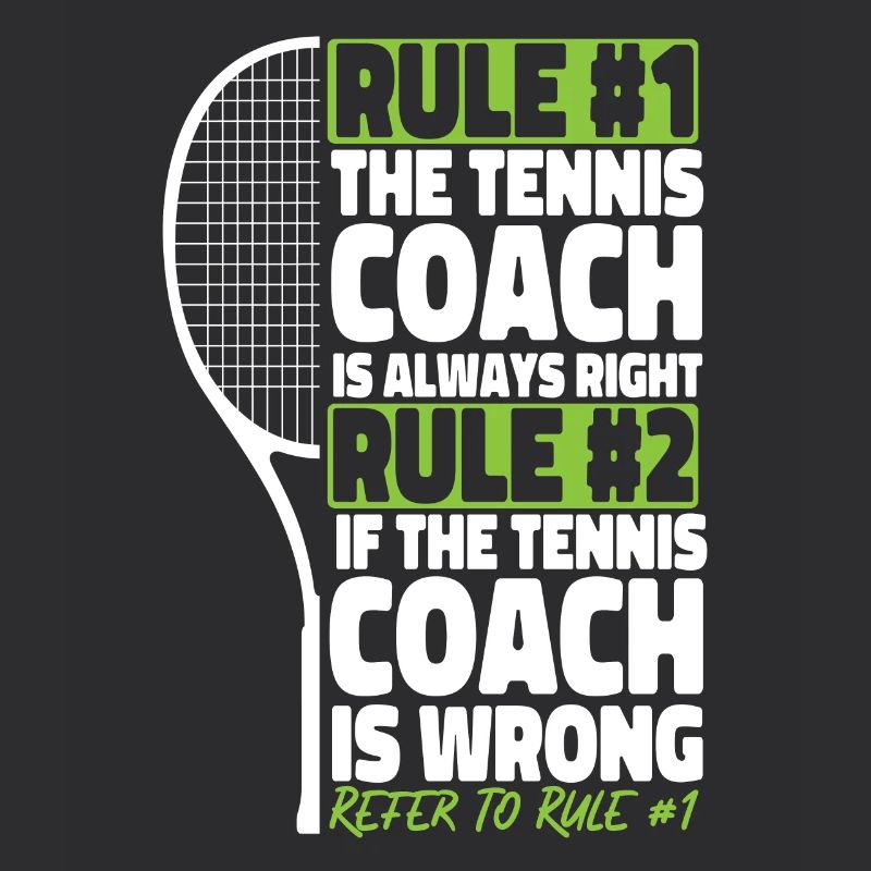 Funny Tennis Player Racket Coach