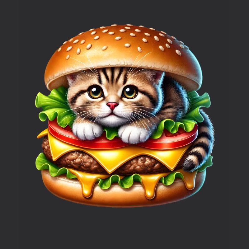 Chat Restauration rapide Burger Chats Hamburger Amoureux des chats