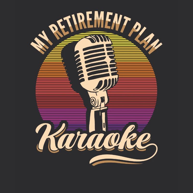 My Retirement Plan Karaoke Microphone Retro