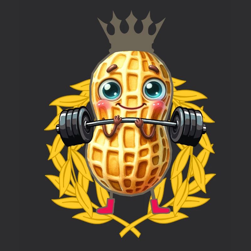 Erdnuss Gewicht hebend Lorbeerkranz Bodybuilder