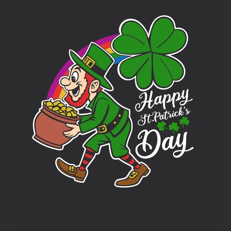 Bonne Saint-Patrick - Trèfle - Leprechaun
