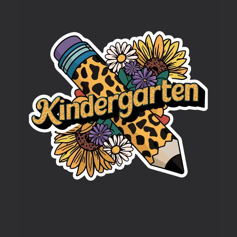 Kindergarten Spaß Mit Bleistift Und Blumen