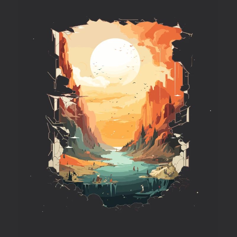 Impressive landscape art in powerful
