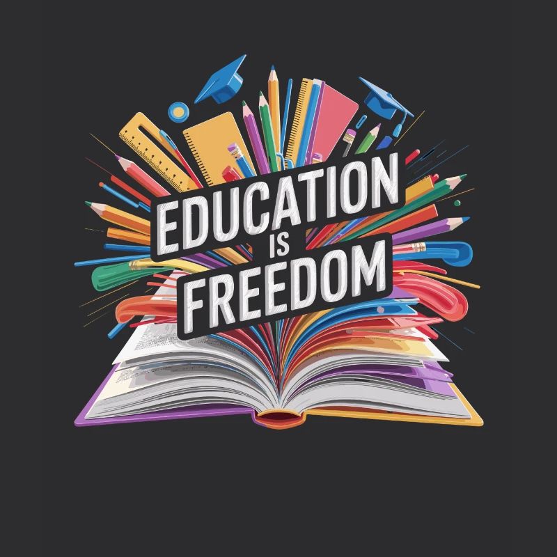 Education is freedom creative representation for