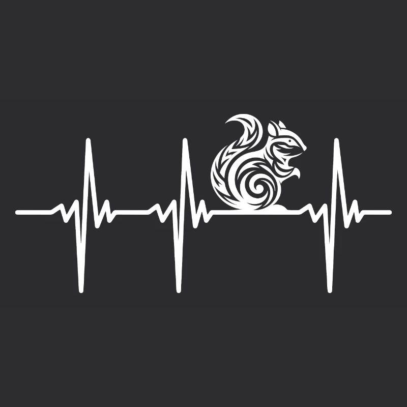 Heartbeat for small tattoo squirrel