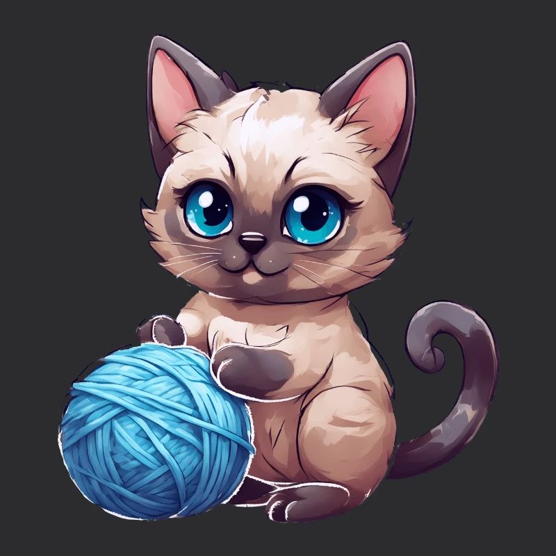 Cat with wool