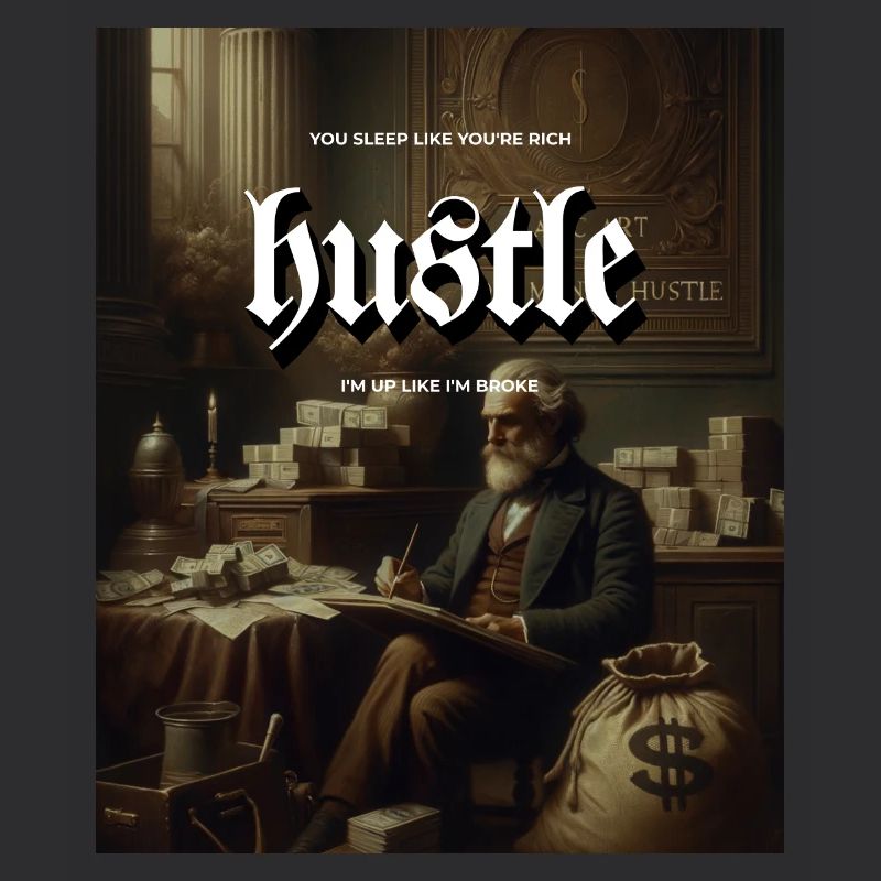 Hustle - Wohlhabender Mann auf klassischem Gemälde