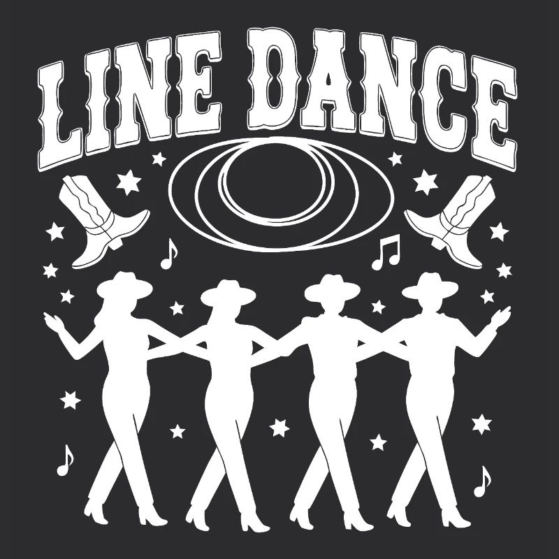 Line Dancer in einer Reihe Linedance mein Hobby
