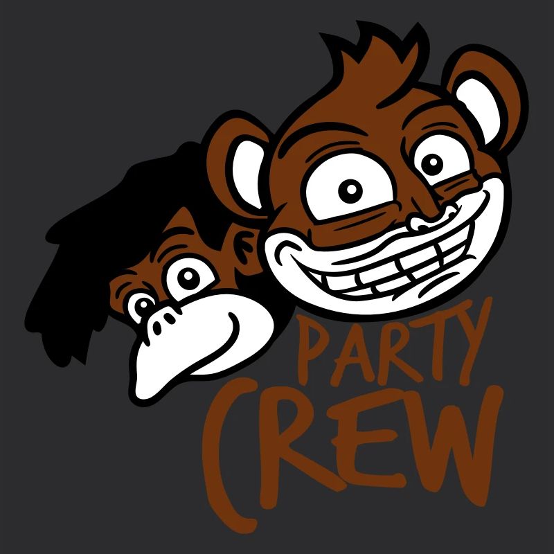 Monkey Party Crew Affen Feiern Team Freunde Spruch