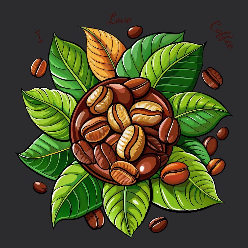 Kaffebohnen Ich liebe Kaffe