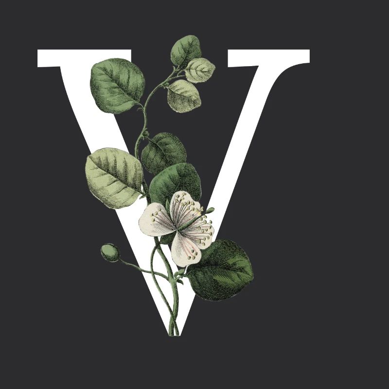 Green Botanical Letter V
