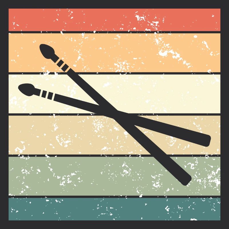 Retro Drumsticks Drummer