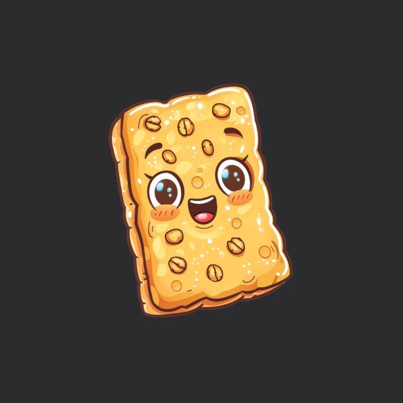 Crispy Muesli Bar Cartoon Style