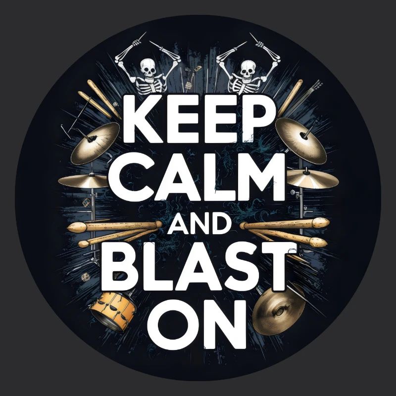 Drummer Blast Beats KEEP CALM AND BLAST ON