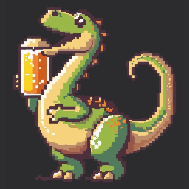 Dinosaurier brontosaurus Bier Pixel