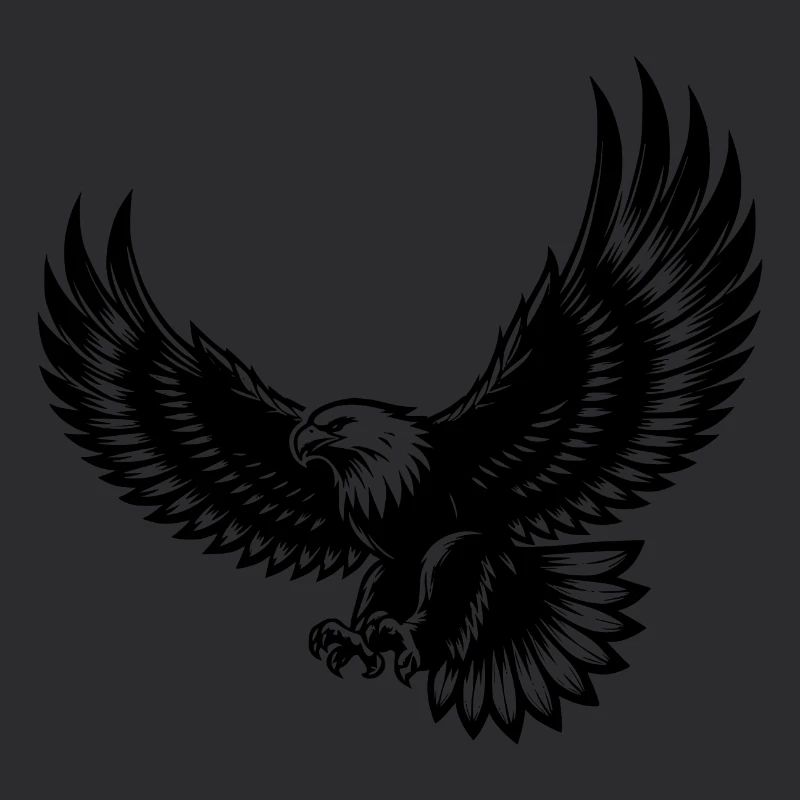 Aigle expressif aux ailes déployées