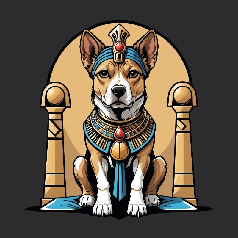 Chien Pharaon Chien Égypte Pyramide Cadeau