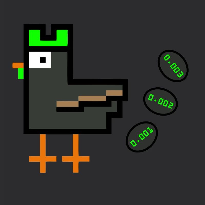 Huhn mit Krypto-Eiern