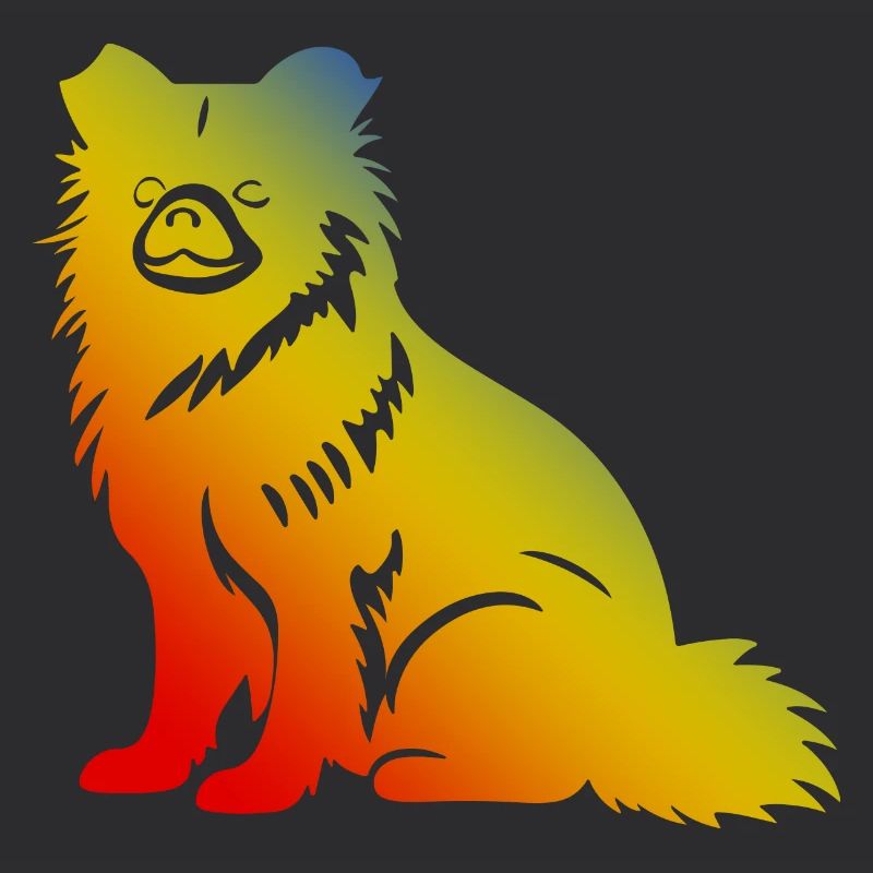 Chien de Poméranie Multicolore Poméranie