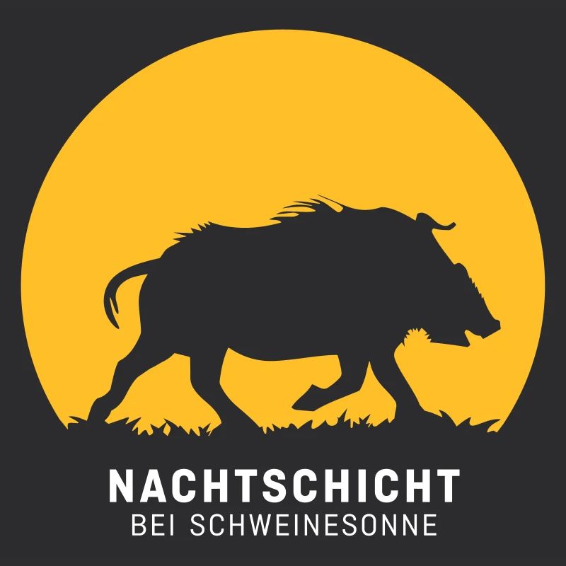 Nachtschicht bei Schweinesonne! Jäger Shirt Jaeger