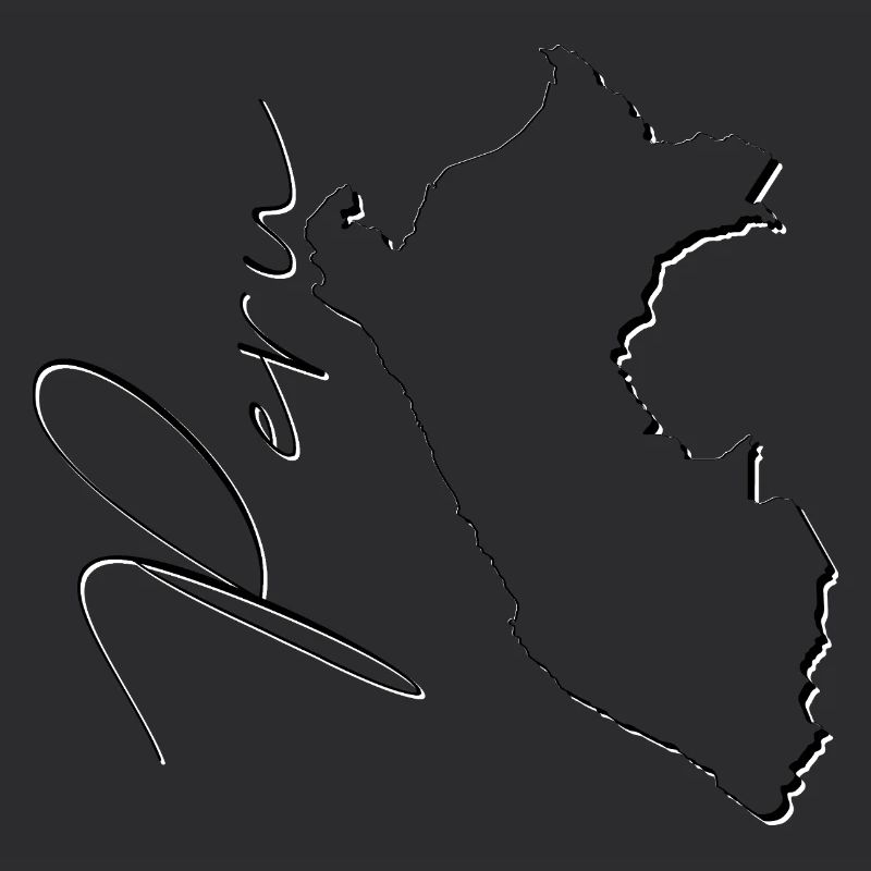Carte du Pérou comme contour EN