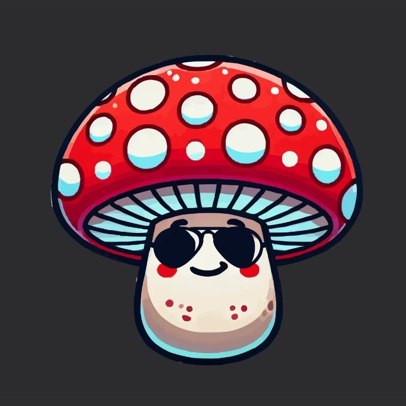 lunettes de soleil de dessin animé de champignon