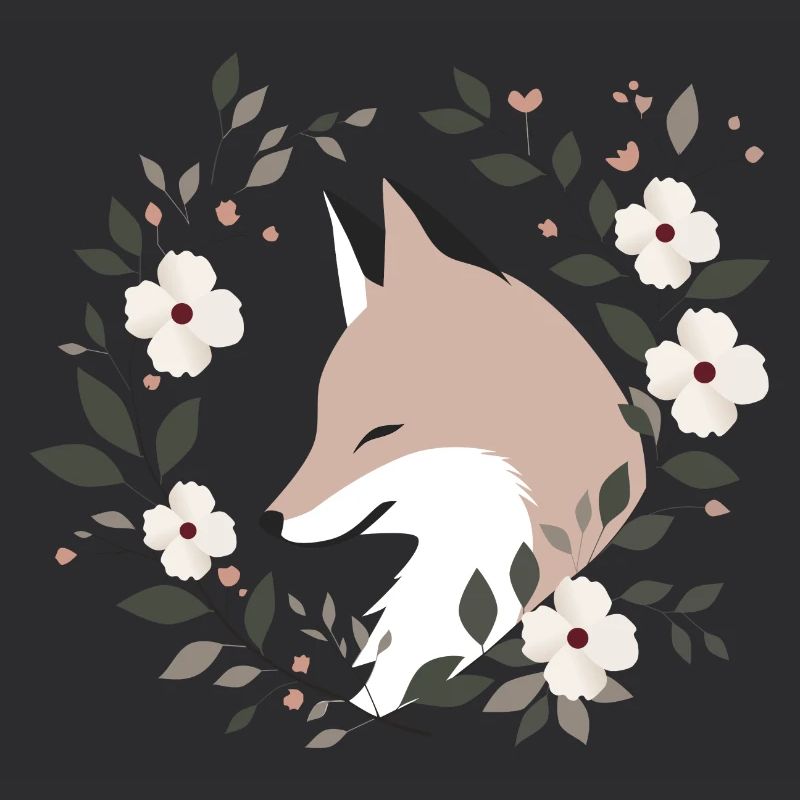 Fuchs mit Blumen