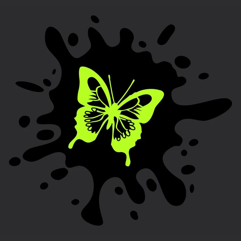 Papillon éclaboussures de couleur